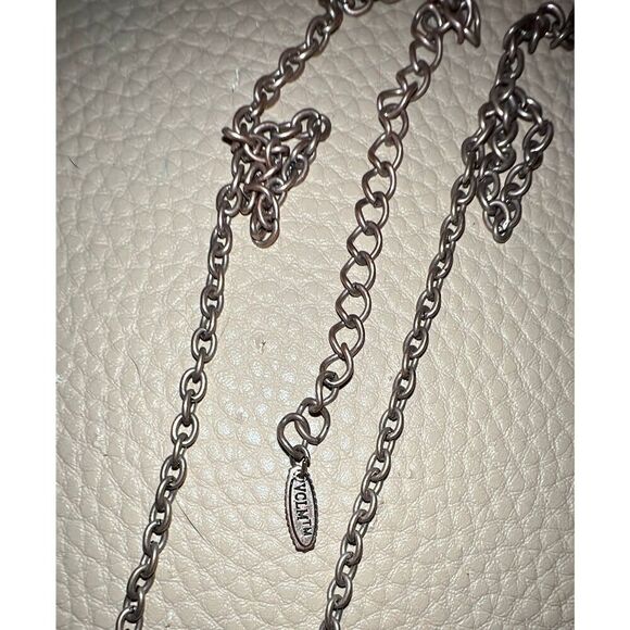 VCLM necklace set earrings hearts pink peach bronze color 15” New - Picture 4 of 4